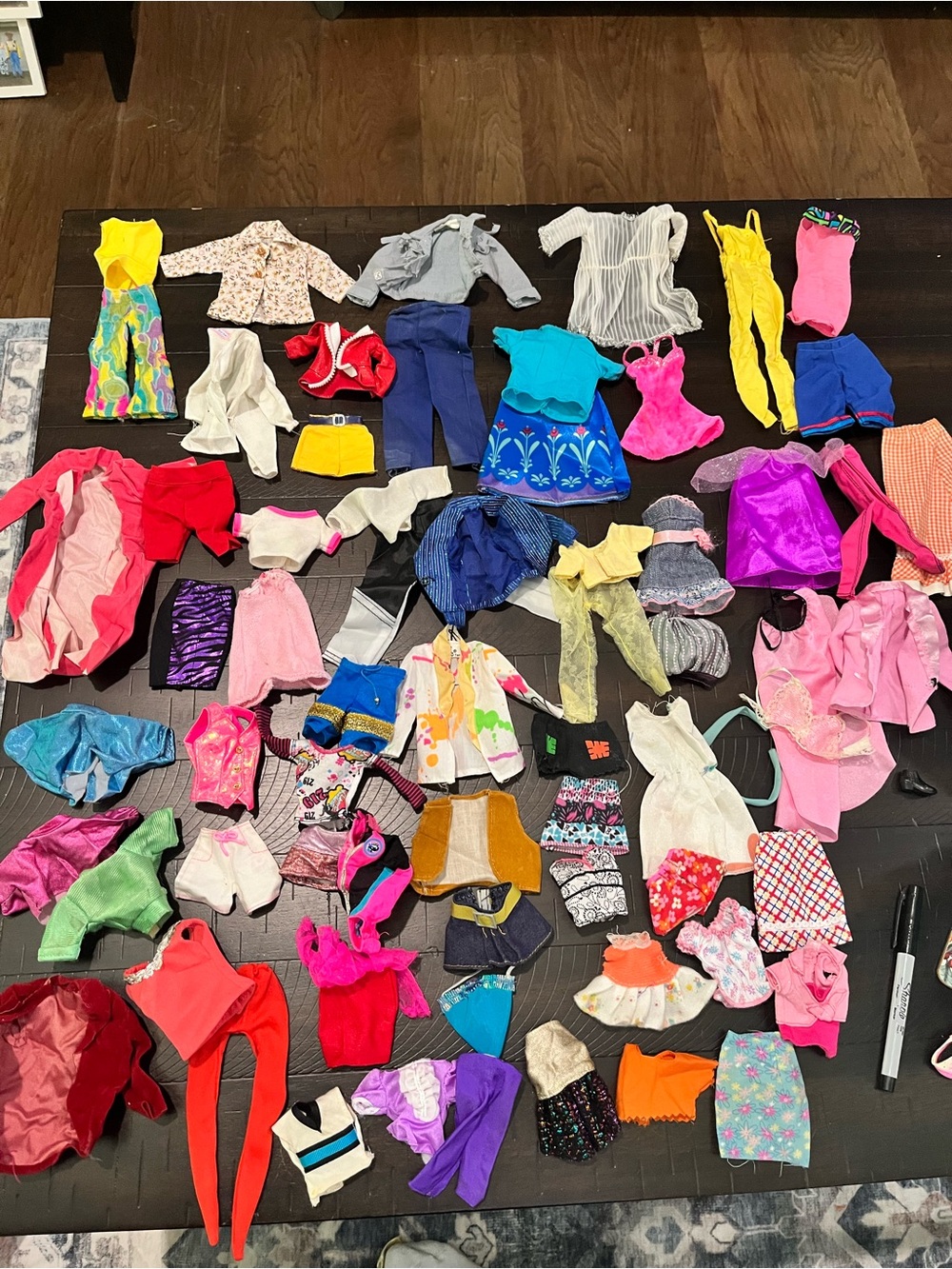 Barbie Clothes Mixed Doll Clothing Lot - 66 pcs Skirts Jackets Tops more